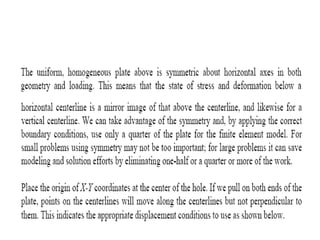 Ansys plate with central hole 1
