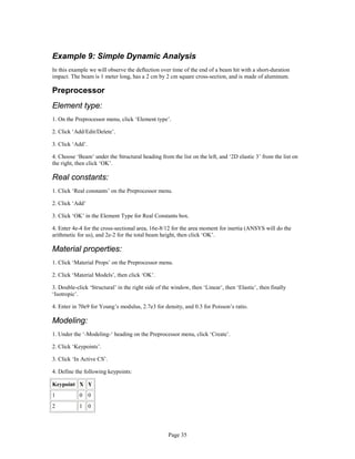 Simple Ansys Problem Statement Ansys tutorial1 | PDF