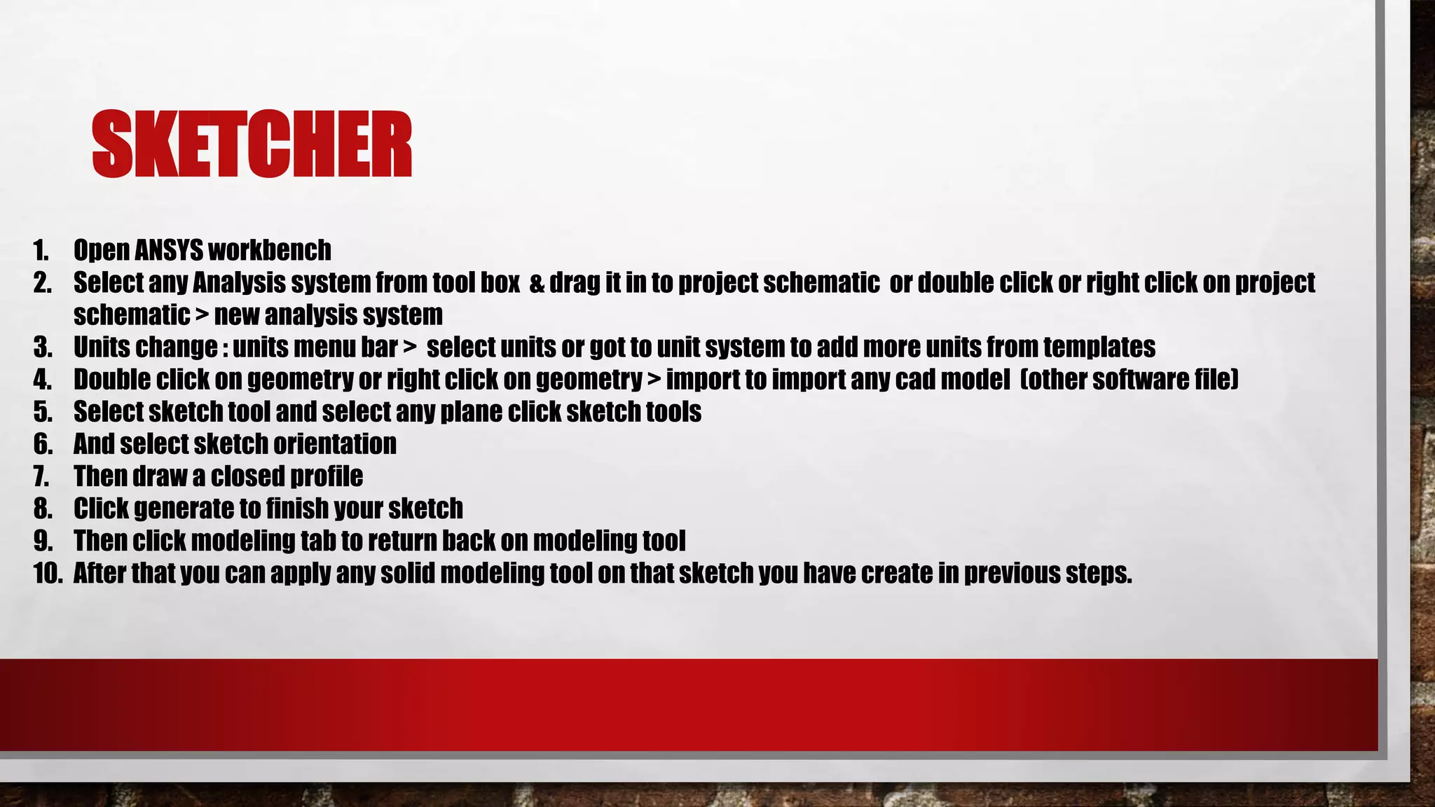 Ansys Workbench Basics | PPTX