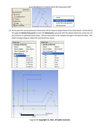 Ansys workbench11 bracket | PDF