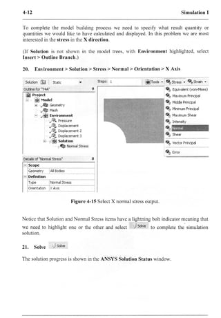 Ansys workbench tutorial release 10 kent l. lawrence | PDF