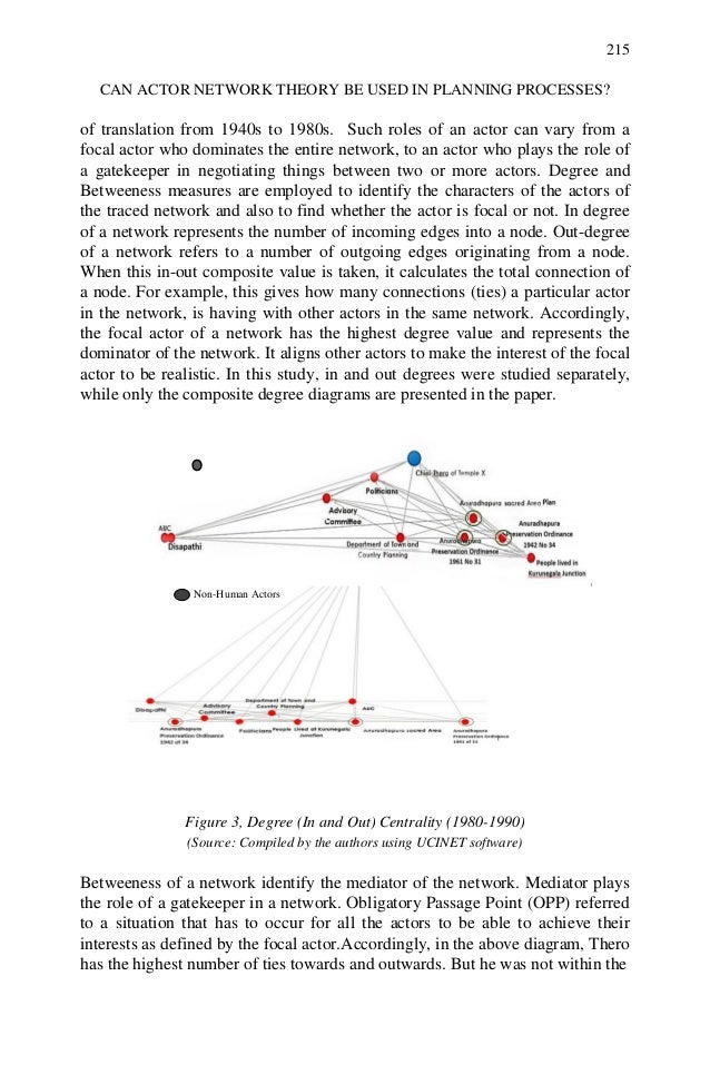 Can Actor Network Theory be used in Understanding Planning Processes?