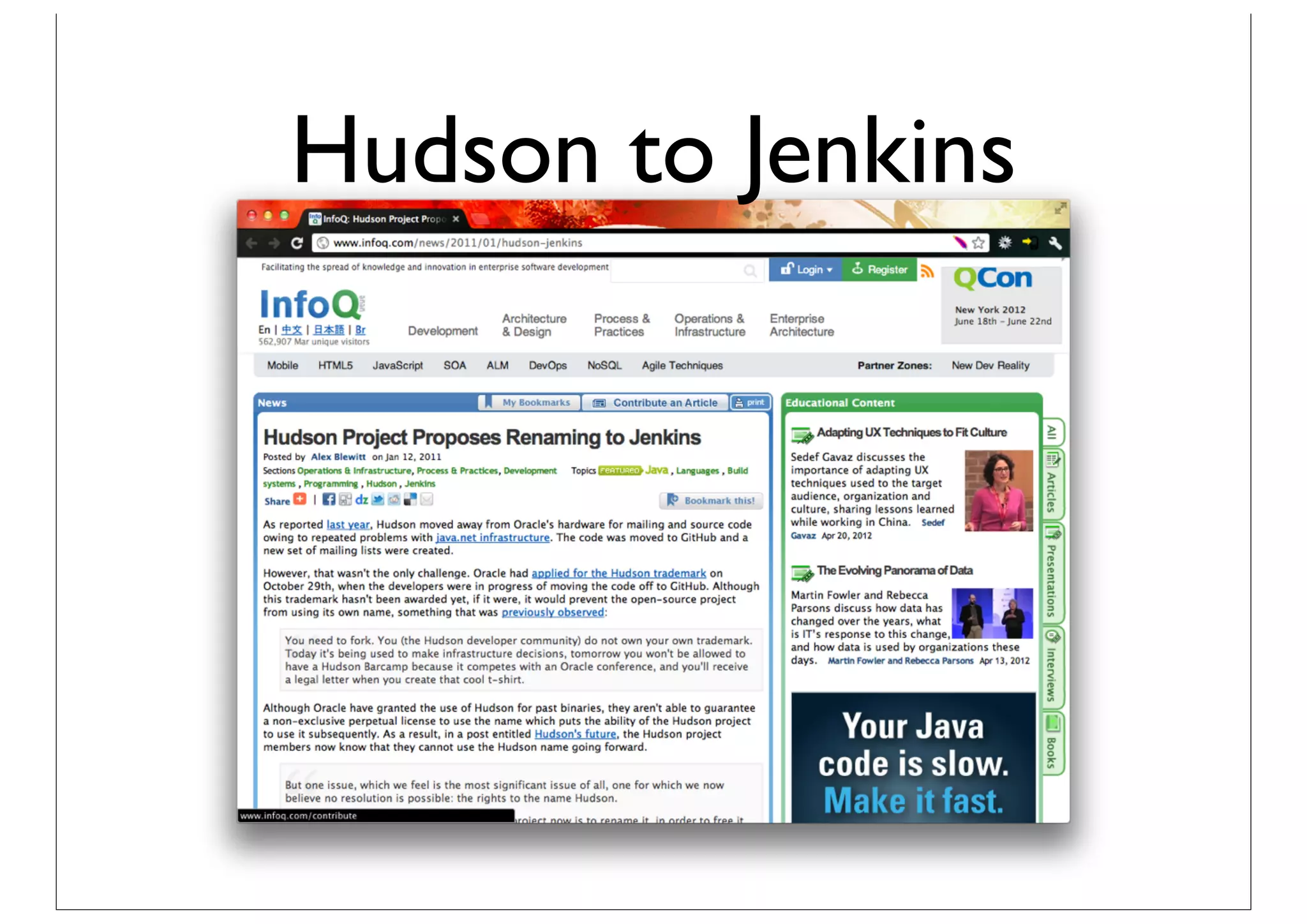 Jenkins User Conference                                                                                                                                                                                                                              San Francisco, Oct 2nd 2011




  2004	
 