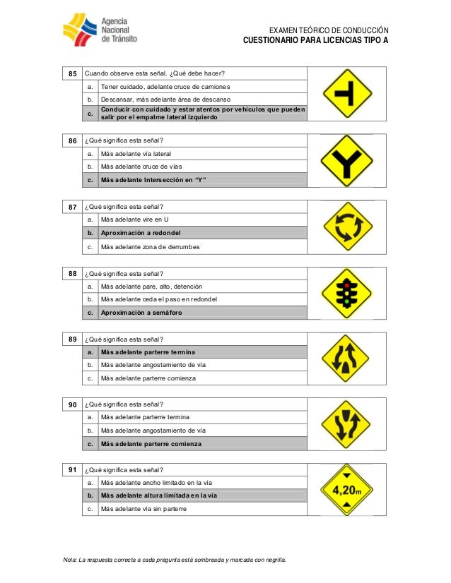 ant preguntas para el examen ant preguntas para licencia tipo a ant preguntas para el examen ant preguntas para licencia tipo a