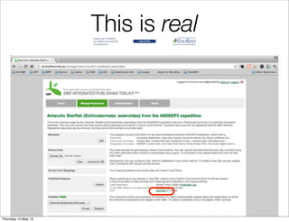 This is real
                                            ZooKeys 185: 73–78 (2012)
                                                             Antarctic Starfish (Echinodermata: asteroidea) from the ANDEEP3 expedition
                                            doi: 10.3897/zookeys.185.3078                                 DAtA PAPEr
                                                                                                                                                                 A peer-reviewed open-access journal

                                                                                                                                                                                               73
                                            www.zookeys.org                                                                                             Launched to accelerate biodiversity research




                                               Antarctic Starfish (Echinodermata, Asteroidea) from
                                                            the ANDEEP3 expedition


                     Impact Factor: 0.514                               Bruno Danis1, Michel Jangoux2, Jennifer Wilmes2

                                            1 ANTABIF, 29, rue Vautier, 1000, Brussels, Belgium 2 Université Libre de Bruxelles, 50, av FD Roosevelt,
                                            1050, Brussels, Belgium

                                            Corresponding author: Bruno Danis (bruno.danis@gmail.com)


                                            Academic editor: Vishwas Chavan  |  Received 13 March 2012  |  Accepted 18 April 2012  |  Published 23 April 2012

                                            Citation: Danis B, Jangoux M, Wilmes J (2012) Antarctic Starfish (Echinodermata: asteroidea) from the ANDEEP3
                                            expedition. ZooKeys 185: 73–78. doi: 10.3897/zookeys.185.3078




                                            Abstract
                                            This dataset includes information on sea stars collected during the ANDEEP3 expedition, which took
                                            place in 2005. The expedition focused on deep-sea stations in the Powell Basin and Weddell Sea.
                                                 Sea stars were collected using an Agassiz trawl (3m, mesh-size 500µm), deployed in 16 stations
                                            during the ANTXXII/3 (ANDEEP3, PS72) expedition of the RV Polarstern. Sampling depth ranged
                                            from 1047 to 4931m. Trawling distance ranged from 731 to 3841m. The sampling area ranges from
                                            -41°S to -71°S (latitude) and from 0 to -65°W (longitude). A complete list of stations is available from
                                            the PANGAEA data system (http://www.pangaea.de/PHP/CruiseReports.php?b=Polarstern), including a
                                            cruise report (http://epic-reports.awi.de/3694/1/PE_72.pdf ).
                                                 The dataset includes 50 records, with individual counts ranging from 1-10, reaching a total of 132
                                            specimens.
                                                 The andeep3-Asteroidea is a unique dataset as it covers an under-explored region of the Southern
                                            Ocean, and that very little information was available regarding Antarctic deep-sea starfish. Before this
                                            study, most of the information available focused on starfish from shallower depths than 1000m. This
                                            dataset allowed to make unique observations, such as the fact that some species were only present at
                                            very high depths (Hymenaster crucifer, Hymenaster pellucidus, Hymenaster praecoquis, Psilaster charcoti,
                                            Freyella attenuata, Freyastera tuberculata, Styrachaster chuni and Vemaster sudatlanticus were all found below
                                            -3770m), while others displayed remarkable eurybathy, with very high depths amplitudes (Bathybiaster
                                            loripes (4842m), Lysasterias adeliae (4832m), Lophaster stellans (4752m), Cheiraster planeta (4708m), Er-
                                            emicaster crassus (4626m), Lophaster gaini (4560m) and Ctenodiscus australis (4489m)).
                                                 Even if the number of records is relatively small, the data bring many new insights on the taxonomic,
                                            bathymetric and geographic distributions of Southern starfish, covering a very large sampling zone. The
                                            dataset also brings to light six species, newly reported in the Southern Ocean.
                                                 The quality of the data was controlled very thoroughly, by means of on-board Polarstern GPS sys-
                                            tems, checking of identification by a renowned specialist (Prof. Michel Jangoux, Université Libre de Brux-

                                            Copyright Bruno Danis et al. This is an open access article distributed under the terms of the Creative Commons Attribution License 3.0 (CC-
                                            BY), which permits unrestricted use, distribution, and reproduction in any medium, provided the original author and source are credited.




Thursday 10 May 12
 