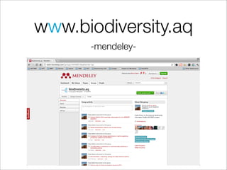 www.biodiversity.aq
      -mendeley-
 