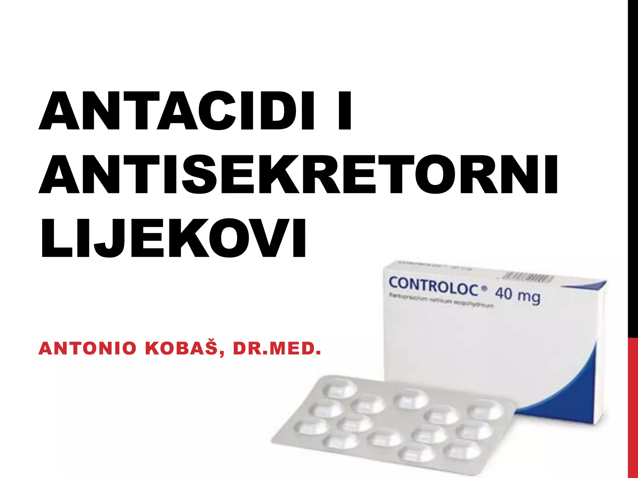 Antacidi i antisekretorni lijekovi | PPT