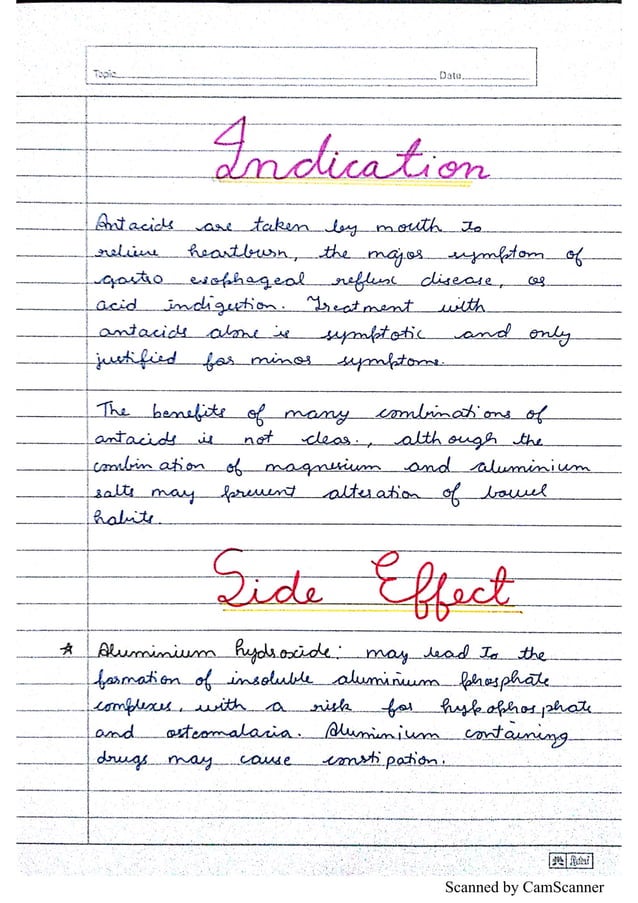 ANTACIDS Chemistry Investigatory Project Class 12 CBSE PDF