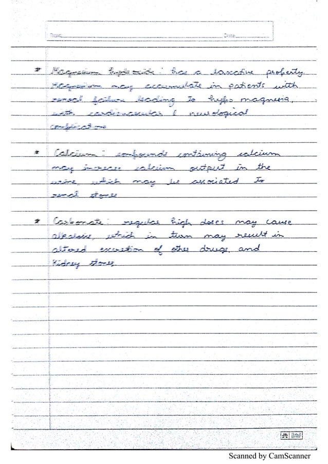 ANTACIDS Chemistry Investigatory Project Class 12 CBSE PDF