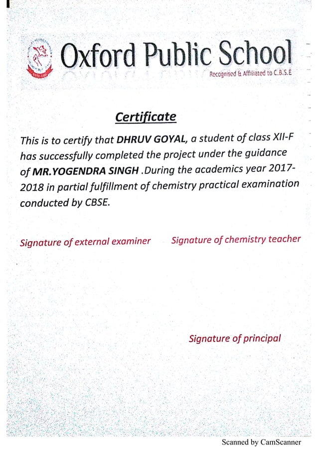 ANTACIDS Chemistry Investigatory Project Class 12 CBSE PDF