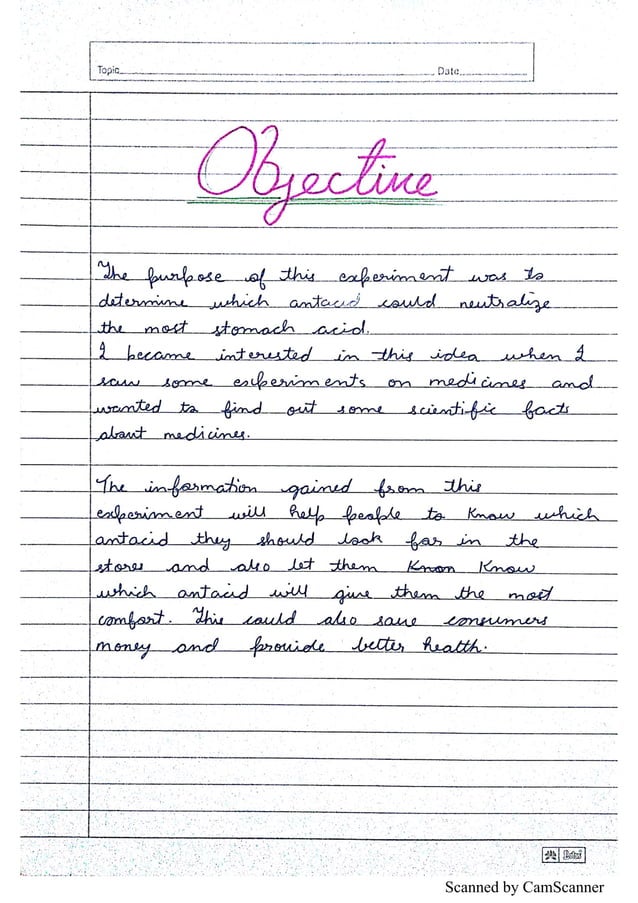 ANTACIDS Chemistry Investigatory Project Class 12 CBSE PDF
