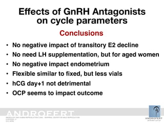 GnRH agonist versus antagonist and impact on cycle outcome | PDF