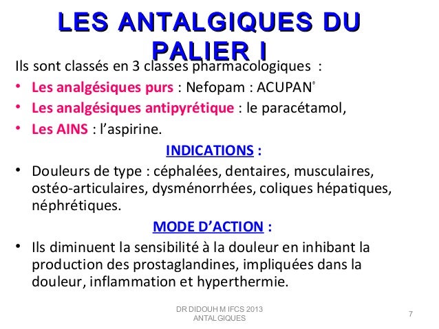 Antalgiques ifcs 2013