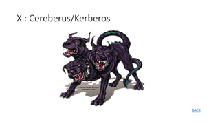 X : Cereberus/Kerberos
BACK
 