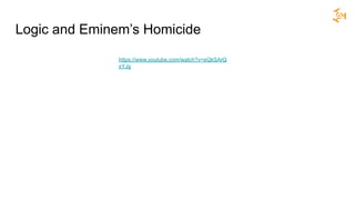 Logic and Eminem’s Homicide
https://www.youtube.com/watch?v=eQkSArQ
xYJg
 