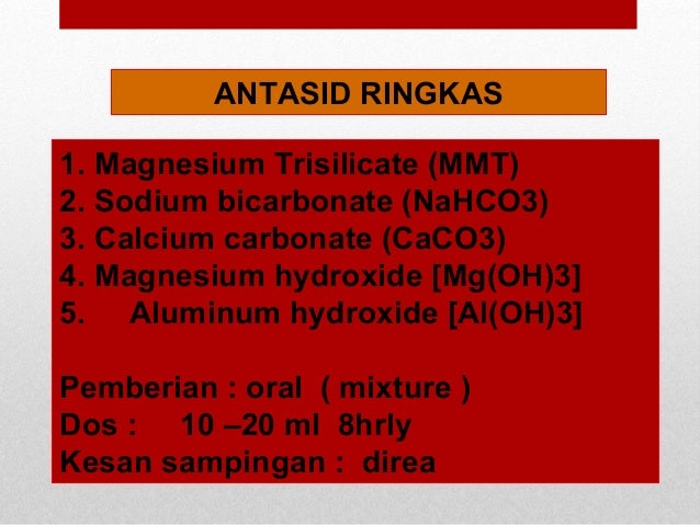 Antasid & H2 receptor Blockers