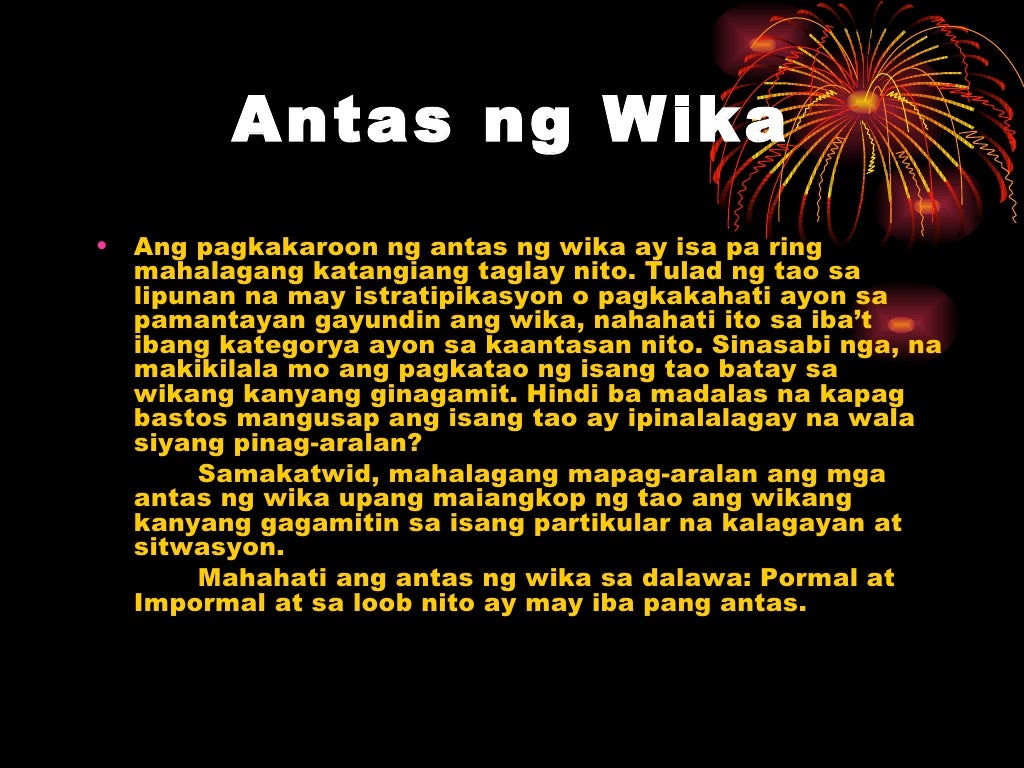 Antas ng wika