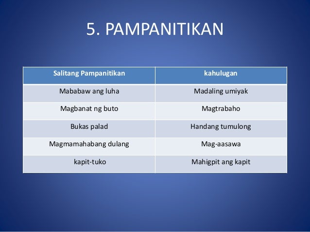 Kolokyal Na Salita Halimbawa - Three Strikes and Out