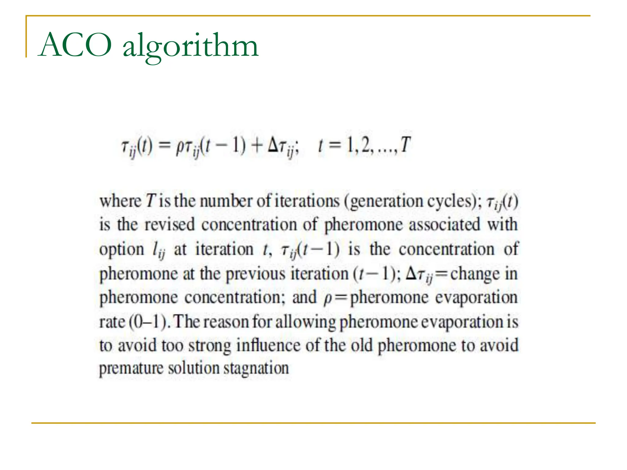 ACO algorithm
 