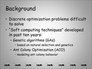 Ant Colony Optimization algorithms in ADSA | PPT