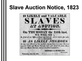 Slave Auction Notice, 1823 