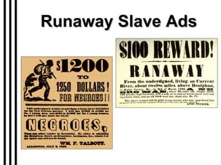 Runaway Slave Ads 