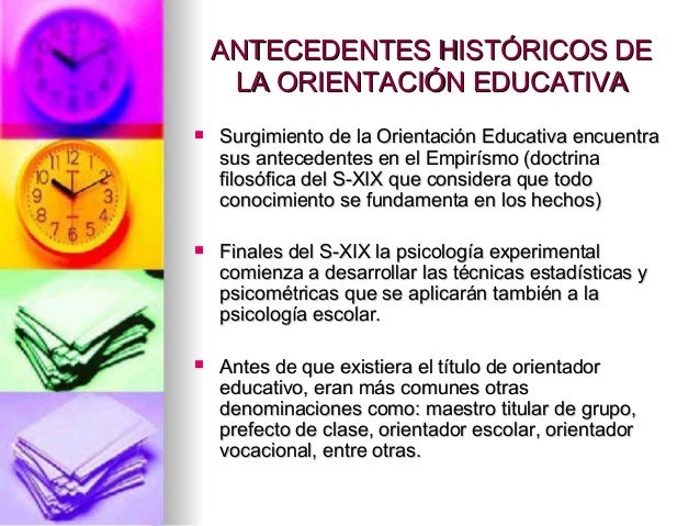 Antecedentecedentes historicos de la orientacion educativa