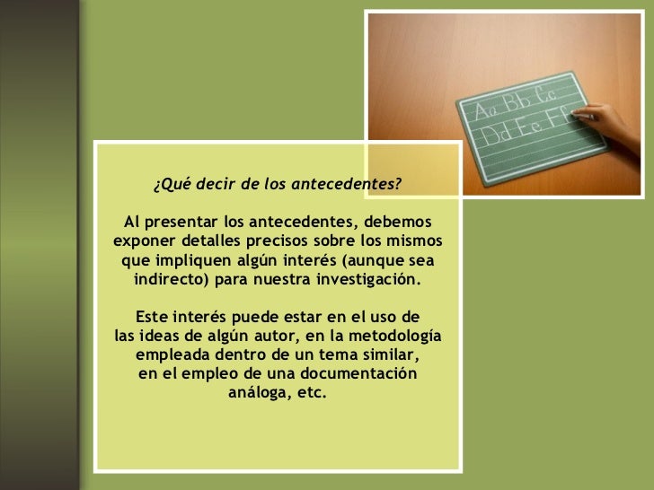 Antecedentes