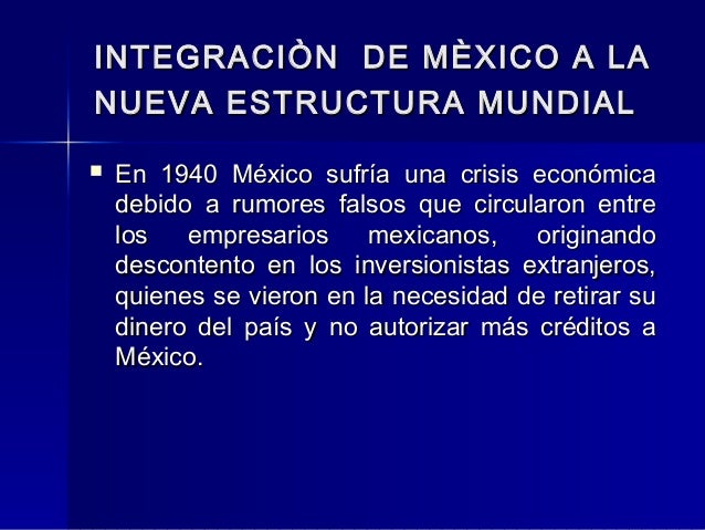 Antecedentes en México
Historia del comercio exterior de méxico. Como una colonia dependiente de la. La década de 1930, con la realización de la carretera panamericana, el comercio exterior en méxico tuvo la oportunidad de realizar su comercio por medio de la vía terrestre. Antecedentes del comercio exterior en méxico created by alejandra rendon perez on jan. Historia del comercio internacional i. Antecedentes en México [PPT.
![Antecedentes en México Antecedentes en México