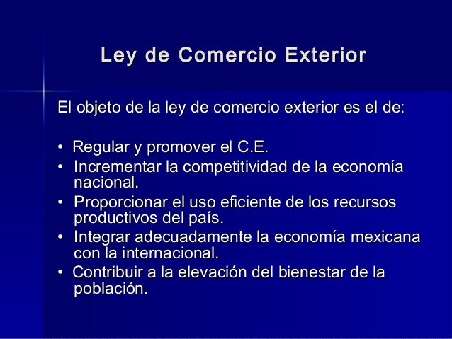 Reglamento De La Ley De Comercio Exterior prestamos