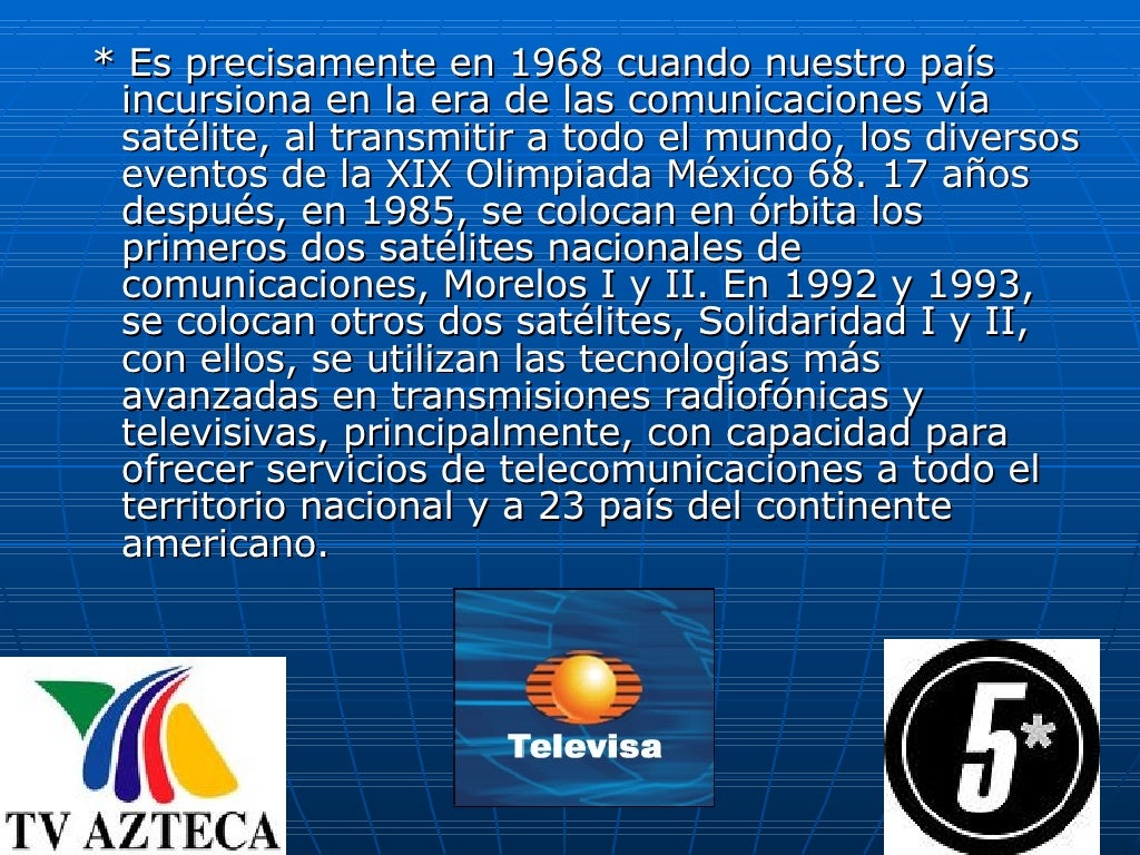Antecedentes Historicos De La Television En Mexico