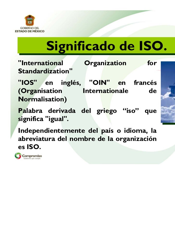 Antecedentes iso