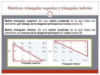 Matriz Diagonal Inferior Antecedentes al álgebra lineal y matrices. Presentación diseñada por el ...