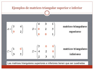 Matriz Diagonal Inferior Antecedentes al álgebra lineal y matrices. Presentación diseñada por el ...