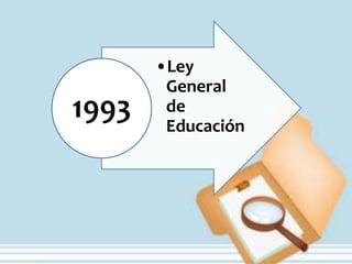 •Ley
        General
1993    de
        Educación
 