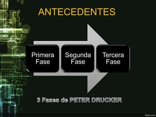 ANTECEDENTES



Primera   Segunda   Tercera
 Fase      Fase      Fase
 