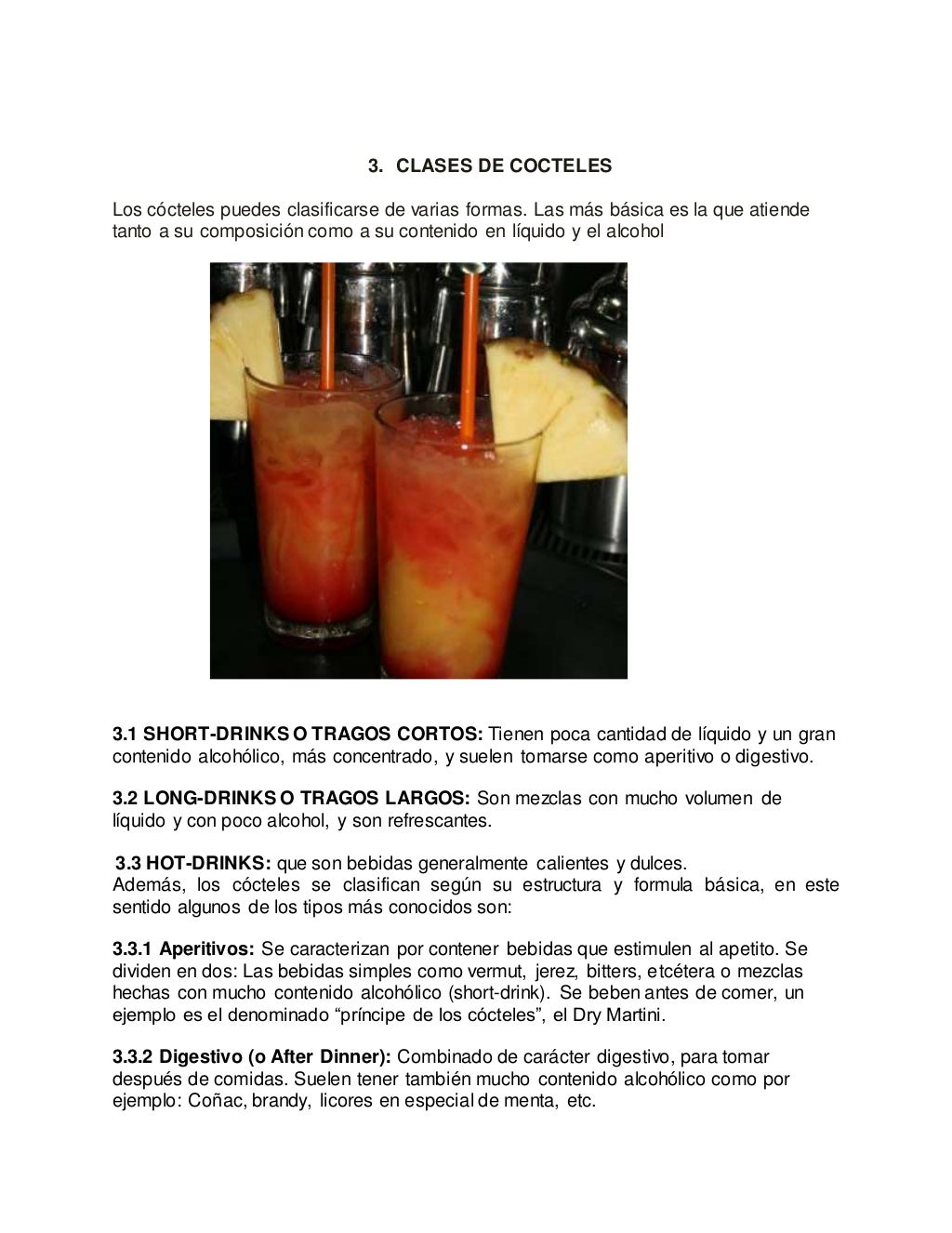 Antecedentes históricos y origen de la cocteleria