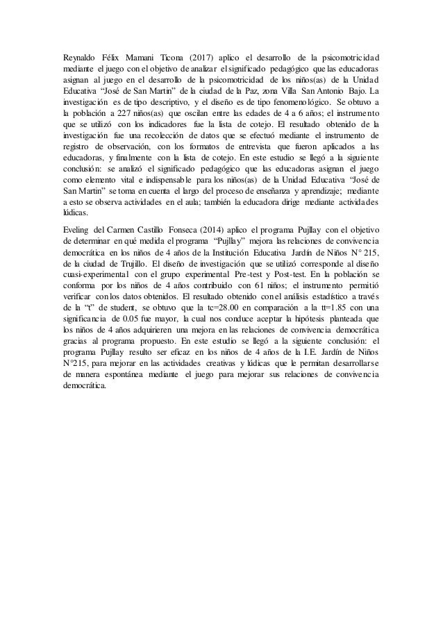 Antecedentes para mi tesis