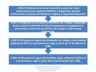 Teresa Montoya Ríos,  Profesional Salud Ocupacional, Cel 3202720046 Email t3r3s41404@hotmail.com