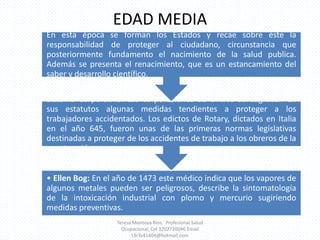 EDAD MEDIATeresa Montoya Ríos,  Profesional Salud Ocupacional, Cel 3202720046 Email t3r3s41404@hotmail.com