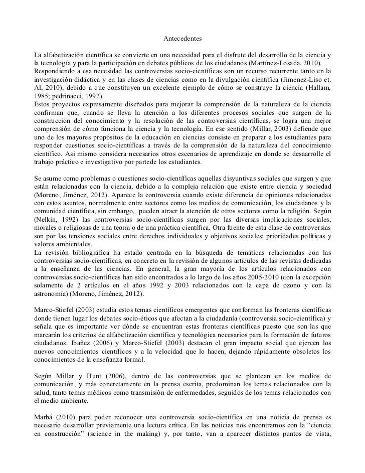Antecedentes tesis