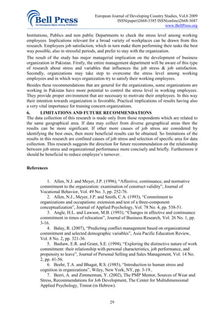 Antecedents of job stress and its impact on job | PDF