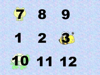 7 8 9
1 2 3
10 11 12