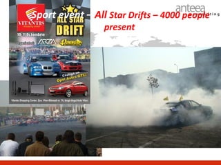 Sport event – All Star Drifts – 4000 people
                 present
 