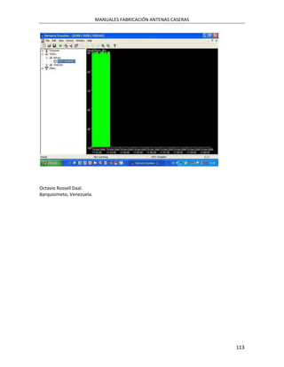 MANUALES FABRICACIÓN ANTENAS CASERAS




Octavio Rossell Daal.
Barquisimeto, Venezuela.




                                                                  113
 