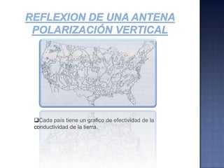 Por debajo del ángulo ( Brewster) la onda reflejada de una antena vertical cancela parcialmente la onda directa.REFLEXION DE una antena polarización verticalMientras que por encima de este ángulo la reflexión de la superficie mejora la onda directa proporcionando una ganancia de hasta 6 decibeles en condiciones de aire libre.