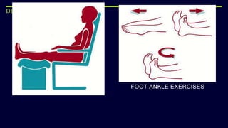 DEEP BREATHING EXERCISES
FOOT ANKLE EXERCISES
 