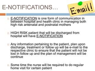 Notification Hospital Antenatal care | PPTX