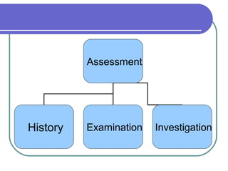 Assessment
History Examination Investigation
 