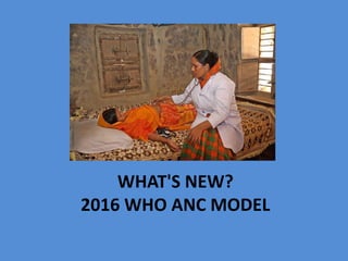 WHAT'S NEW?
2016 WHO ANC MODEL
 